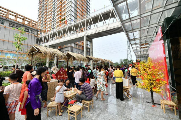Khu đô thị, chung cư rộn ràng tràn ngập sắc xuân đón Tết Canh Tý - Ảnh 11.