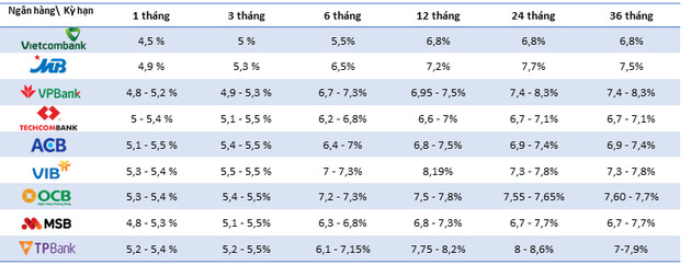 Lãi suất huy động của 9 ngân hàng áp dụng Basel II hiện nay ra sao? - Ảnh 1.