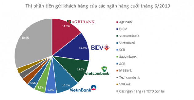 Thị phần tiền gửi của các ngân hàng hiện nay như thế nào? - Ảnh 1.