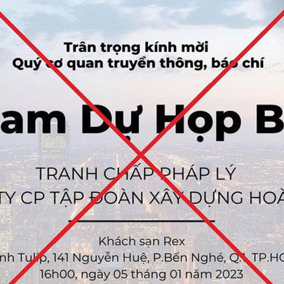 Lan truyền thư mời họp báo về tranh chấp pháp lý, Xây dựng Hoà Bình (HBC) khẳng định không tổ chức