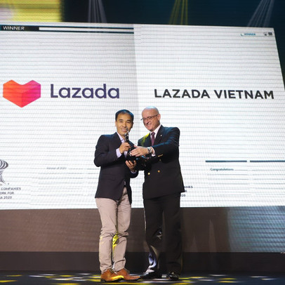 Lazada là nền tảng TMĐT duy nhất được vinh danh "Nơi làm việc tốt nhất Châu Á năm 2020" tại Việt Nam