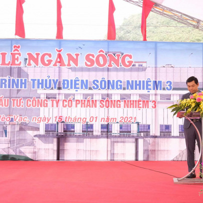 Licogi 13 tổ chức lễ ngăn sông Thủy điện Sông Nhiệm 3