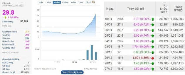 Liên tục bứt phá nhờ hiệu ứng thoái vốn của Vinachem, một cổ phiếu tăng gấp 3 lần sau một tháng - Ảnh 1.
