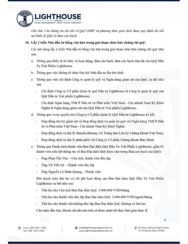Lighthouse Capital thông báo chào bán chứng chỉ Quỹ LHBF ra công chúng - Ảnh 4.