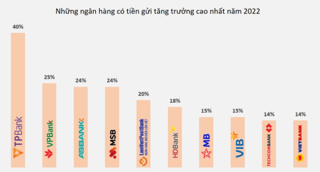 Lộ diện ngân hàng hút tiền gửi nhất trong năm 2022 - Ảnh 1.