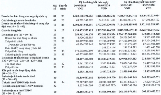 Lộc Trời (LTG): Lợi nhuận quý 3/2021 đạt 31,2 tỷ đồng, giảm 66% so với cùng kỳ năm trước - Ảnh 1.