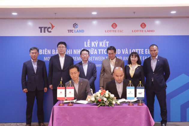 Lotte E&C sẽ đầu tư 100 triệu USD cùng TTC Land phát triển nhiều dự án BĐS