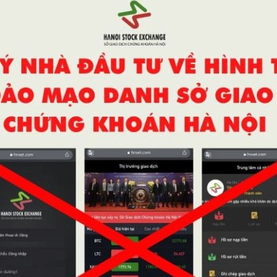 Lưu ý nhà đầu tư về hình thức lừa đảo mạo danh Sở Giao dịch Chứng khoán Hà Nội