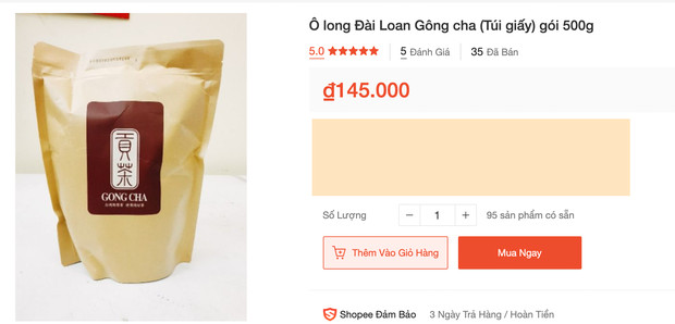 Ma trận nguyên liệu trà sữa Gong Cha giả trên Shopee, giá siêu rẻ với lời rao bán 1 lời 10 - Ảnh 4.