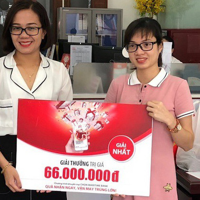 Maritime Bank trao thưởng 66 triệu đồng cùng hàng nghìn quà tặng cho khách hàng may mắn