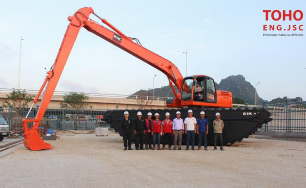 Máy xúc đào lội nước EIK - Phương án thi công nạo vét mới - Ảnh 2.