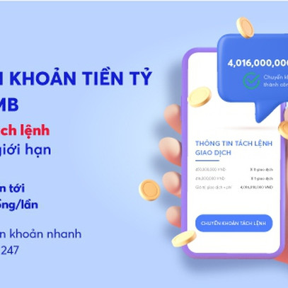 MB ra mắt tính năng chuyển khoản "Tách lệnh tự động" trên App MBBank