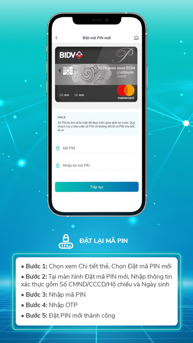 Mở thẻ cực nhanh - Đổi PIN cực dễ trên ứng dụng SmartBanking của BIDV - Ảnh 3.