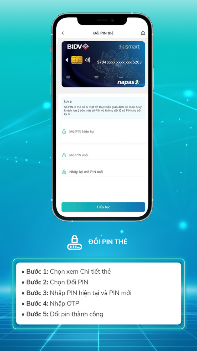 Mở thẻ cực nhanh - Đổi PIN cực dễ trên ứng dụng SmartBanking của BIDV - Ảnh 4.