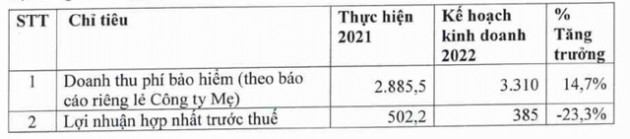 Một doanh nghiệp bảo hiểm đặt mục tiêu lợi nhuận đi lùi trong năm 2022, cổ phiếu đã tăng 15% trong vòng 1 tháng - Ảnh 2.