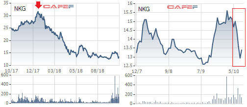 Một tuần liên tục phá đáy và bị bán tháo, Thép Nam Kim (NKG) đã hết vị? - Ảnh 1.