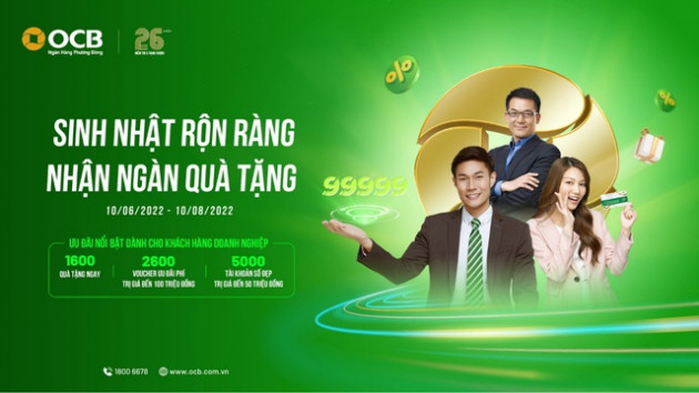 Mừng sinh nhật, OCB tung loạt chương trình hấp dẫn - Ảnh 2.