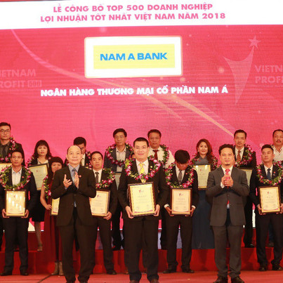 Nam A Bank - Top 500 doanh nghiệp lợi nhuận tốt nhất 2018