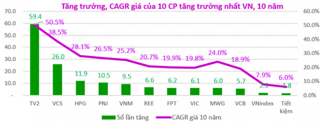 Nắm giữ cổ phiếu “cơ bản”, nhà đầu tư lãi nhiều lần trong 10 năm qua - Ảnh 1.