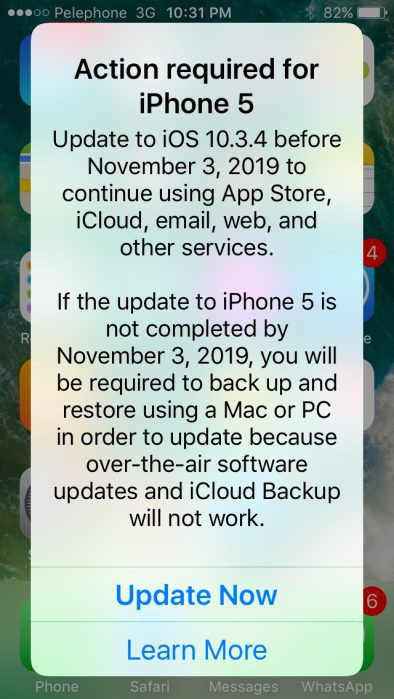 Nếu vẫn đang sử dụng iPhone 5, hãy cập nhật ngay iOS 10.3.4 để chiếc điện thoại của bạn không bị biến thành cục gạch - Ảnh 1.