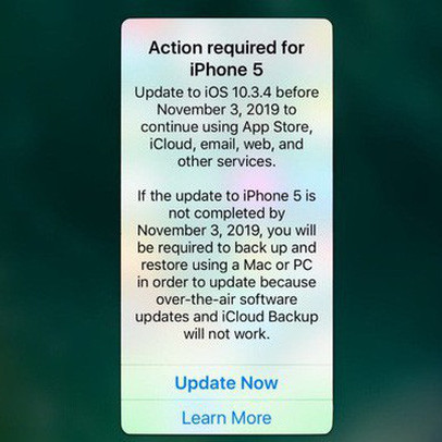 Nếu vẫn đang sử dụng iPhone 5, hãy cập nhật ngay iOS 10.3.4 để chiếc điện thoại của bạn không bị biến thành cục gạch