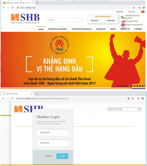 Ngân hàng cảnh báo thủ đoạn giả mạo website để lừa khách hàng ngân hàng - Ảnh 2.