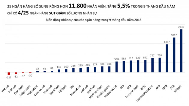 Ngân hàng nào có nhiều nhân viên nghỉ việc nhất từ đầu năm đến nay? - Ảnh 1.