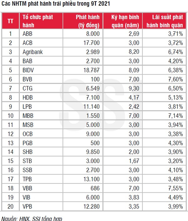 Ngân hàng nào sẽ dẫn đầu phát hành trái phiếu năm 2021? - Ảnh 2.