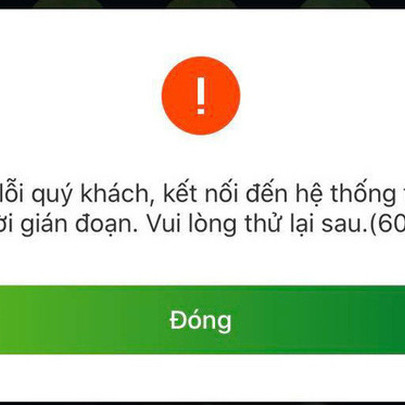 Ngân hàng số Vietcombank gặp sự cố hàng loạt