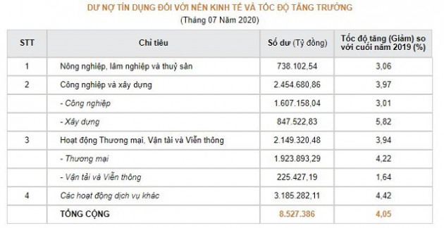 Ngành nào thúc đẩy tín dụng 7 tháng đầu năm? - Ảnh 1.