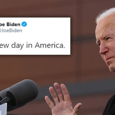 "Ngày mới đã đến với nước Mỹ": Ông Biden đăng tweet sau khi Tổng thống Trump rời Washington