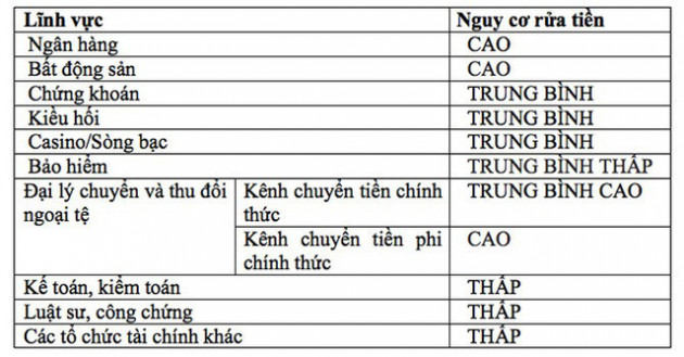 Nguy cơ rửa tiền lĩnh vực ngân hàng, bất động sản Việt Nam ở mức cao - Ảnh 1.