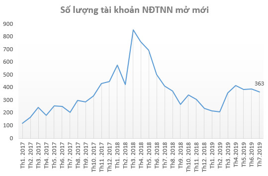 Nhà đầu tư cá nhân ồ ạt mở tài khoản chứng khoán ngay khi VN-Index chạm mốc 1.000 điểm trong tháng 7 - Ảnh 2.