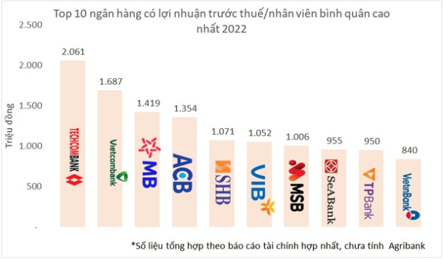 Nhân sự ngân hàng nào kiếm tiền giỏi nhất trong năm 2022? - Ảnh 1.