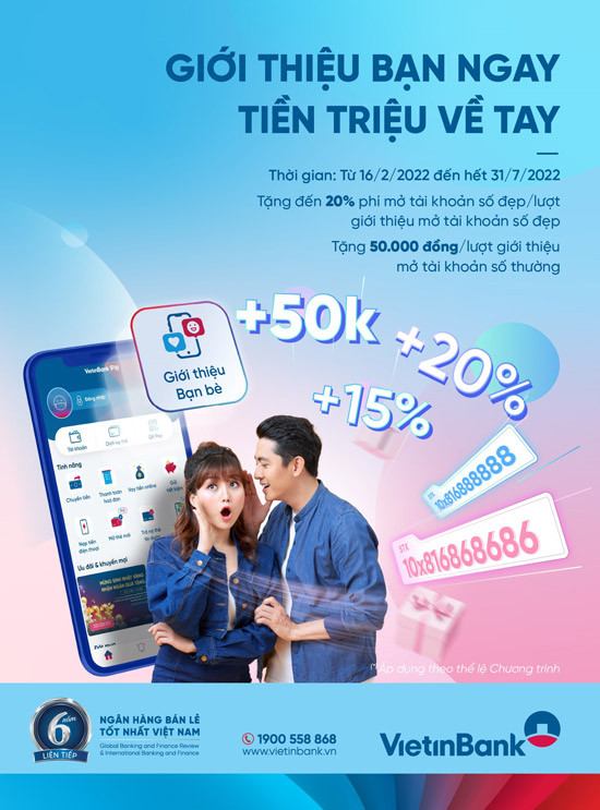 Nhận tiền thưởng không giới hạn từ VietinBank - Ảnh 1. Nhận tiền thưởng không giới hạn từ VietinBank - Ảnh 1.