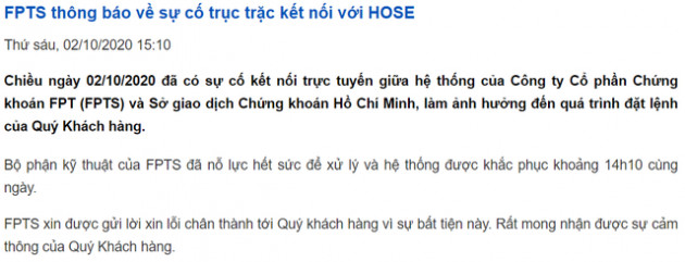 Nhiều Công ty chứng khoán gặp sự cố kết nối giao dịch trong phiên 2/10 khi thanh khoản thị trường lên hơn 10.000 tỷ - Ảnh 1.