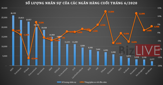 Nhiều ngân hàng cắt giảm hàng nghìn nhân sự 6 tháng đầu năm - Ảnh 1.