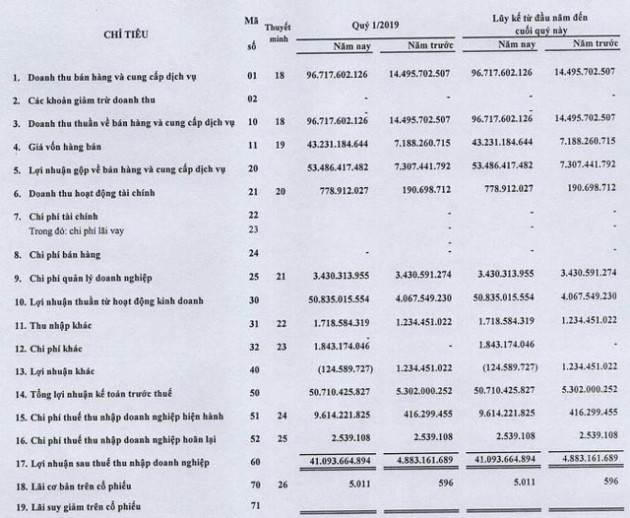 Nhờ dự án Bàu Xéo, Thống Nhất (BAX) lãi quý 1/2019 cao gấp 8 lần cùng kỳ - Ảnh 1.