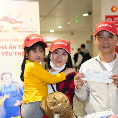 Những chuyến bay yêu thương Vietjet đưa người lao động về quê đón Tết