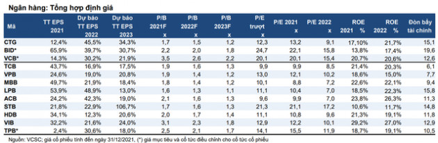 VCSC gọi tên những cổ phiếu ngân hàng sáng giá trong 2022 - Ảnh 1.