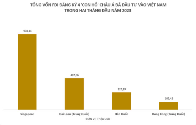 Những con hổ châu Á đã đầu tư bao nhiêu tiền vào Việt Nam trong hai tháng đầu năm? - Ảnh 1.