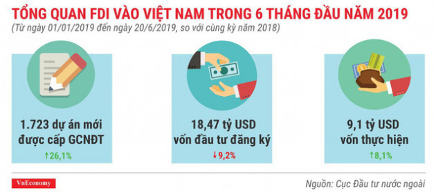 Những điểm nhấn về thu hút đầu tư nước ngoài trong 6 tháng 2019 - Ảnh 1.