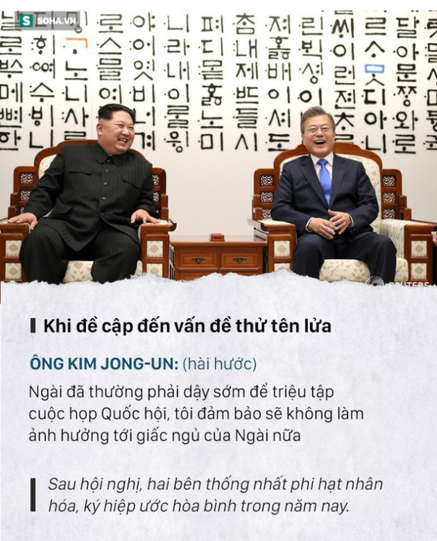  Những đoạn đối thoại thú vị giữa 2 ông Kim Jong-un và Moon Jae-in ở thượng đỉnh liên Triều - Ảnh 5.