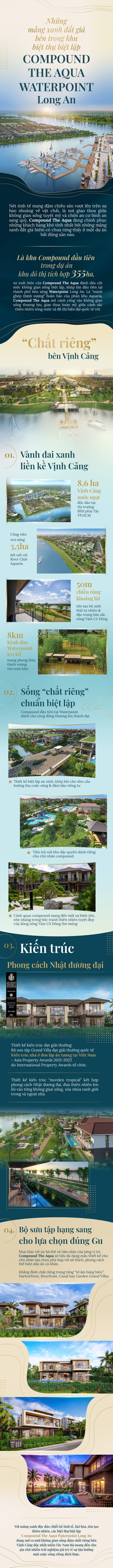 Những mảng xanh đắt giá bên trong khu biệt thự biệt lập Compound The Aqua - Ảnh 1.