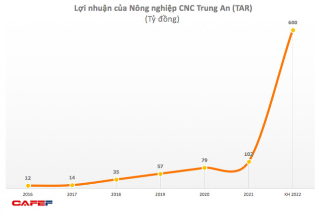 Nông nghiệp Công nghệ cao Trung An (TAR): Năm 2022 lên kế hoạch lãi 600 tỷ đồng cao gấp 6 lần 2021 - Ảnh 1.