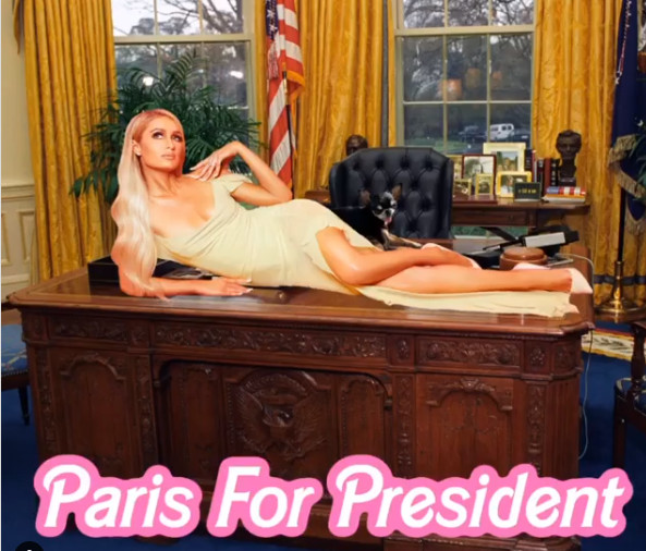 Paris Hilton tuyên bố tranh cử Tổng thống Mỹ, dự định sẽ sơn Nhà Trắng thành Nhà Hồng!