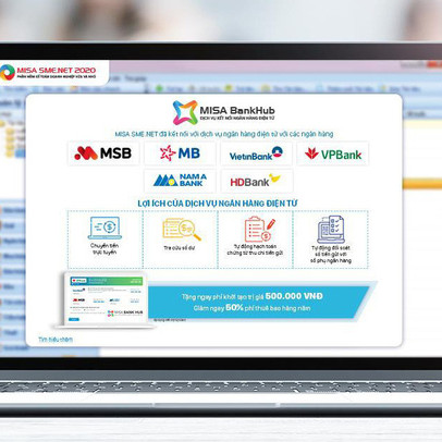 Phần mềm kế toán kết nối ngân hàng tiết kiệm 80% thời gian giao dịch cho kế toán