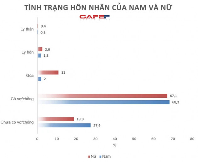 Phát hiện lạ về hôn nhân gia đình: Tỷ lệ ly hôn ở miền Nam cao hơn hẳn miền Bắc và miền Trung, tỷ lệ nữ góa chồng cao gấp 5 lần nam góa vợ - Ảnh 4.