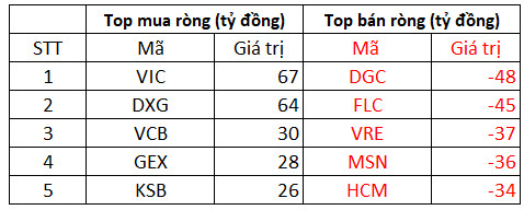 Phiên 11/1: Khối ngoại bất ngờ trở lại mua ròng, tập trung gom VIC, DXG trong khi bán mạnh FLC, DGC - Ảnh 1.