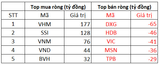 Phiên 6/12: Khối ngoại bất ngờ trở lại mua ròng 317 tỷ đồng trong phiên thị trường rực lửa, tập trung gom VHM và SSI - Ảnh 1.